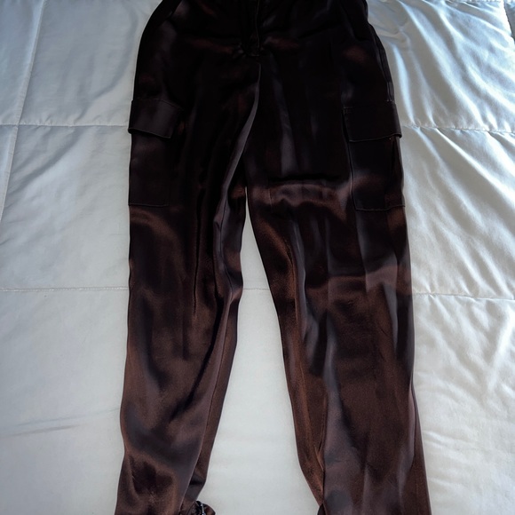 Artizia Brown Satin Cargo Pants - Picture 7 of 7